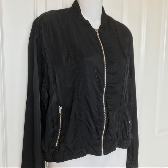 Blank NYC Black Bomber Jacket Transitional - Picture 5 of 8